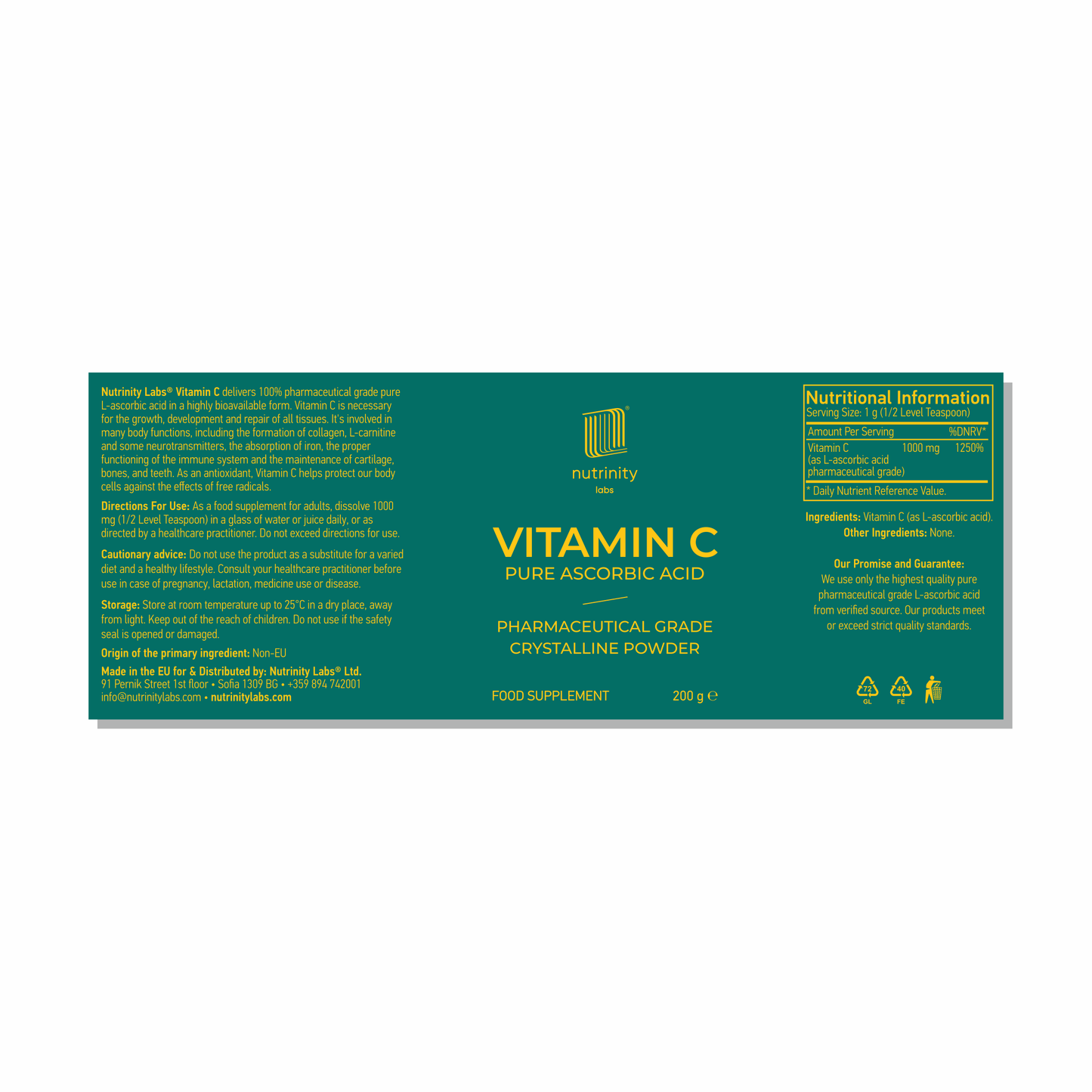 VITAMIN C CRISTALLINE POWDER 200g